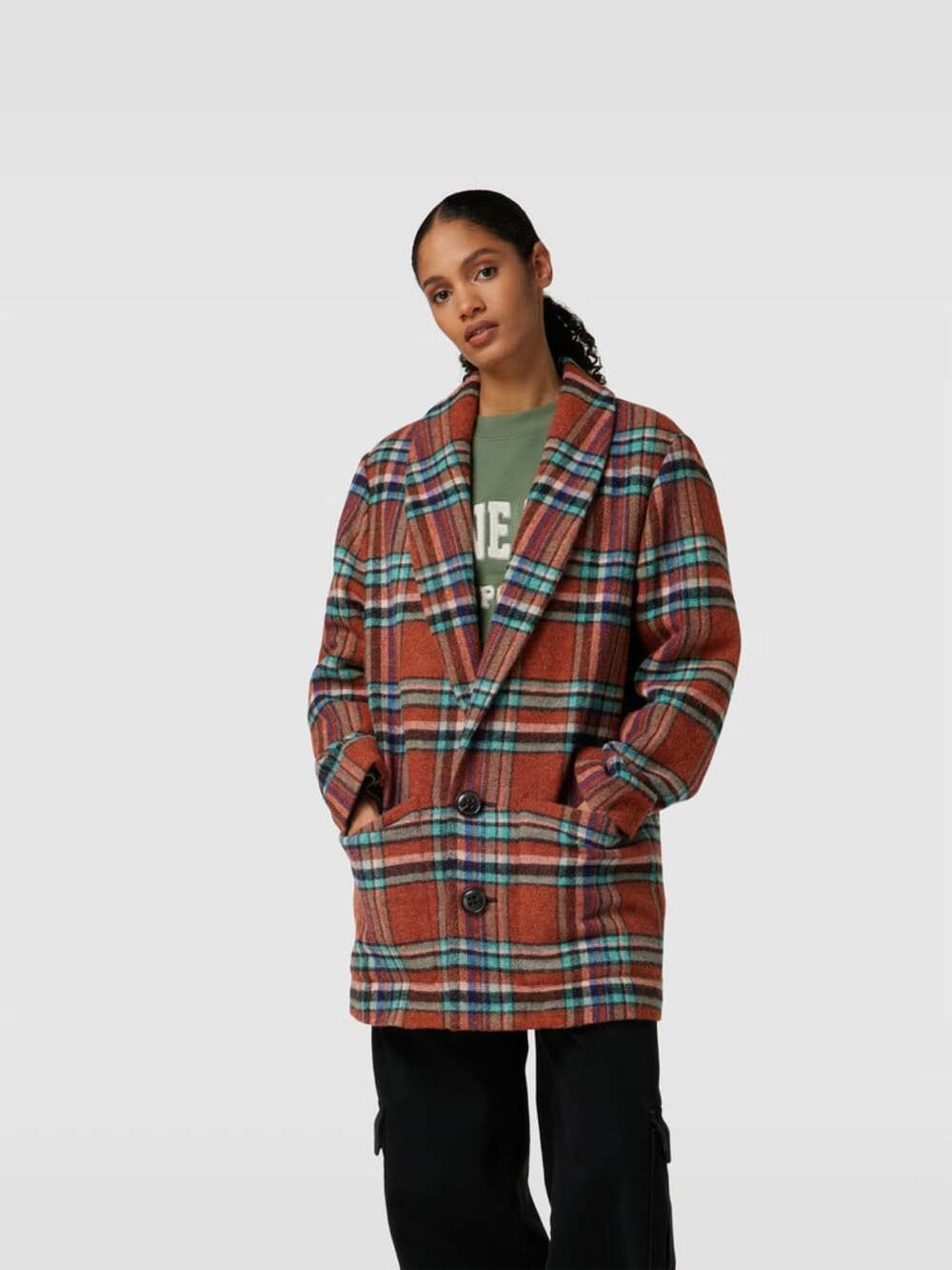 Dsquared2 Twins Pop Plaid Coat US 4 IT 38 Womens Orange Runway $2850